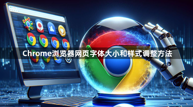 Chrome浏览器网页字体大小和样式调整方法1