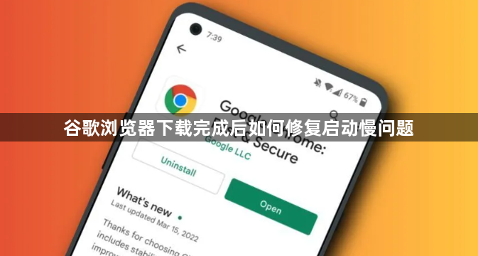 谷歌浏览器下载完成后如何修复启动慢问题1