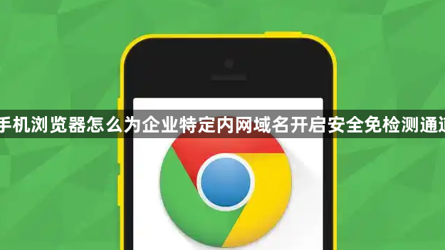 手机浏览器怎么为企业特定内网域名开启安全免检测通道1