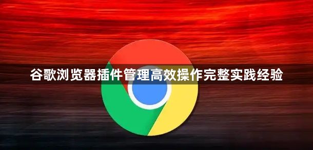 谷歌浏览器插件管理高效操作完整实践经验1
