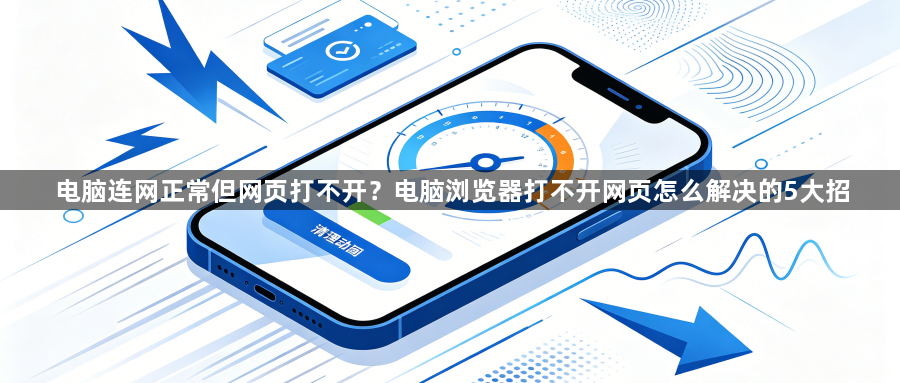 电脑连网正常但网页打不开?电脑浏览器打不开网页怎么解决的5大招1
