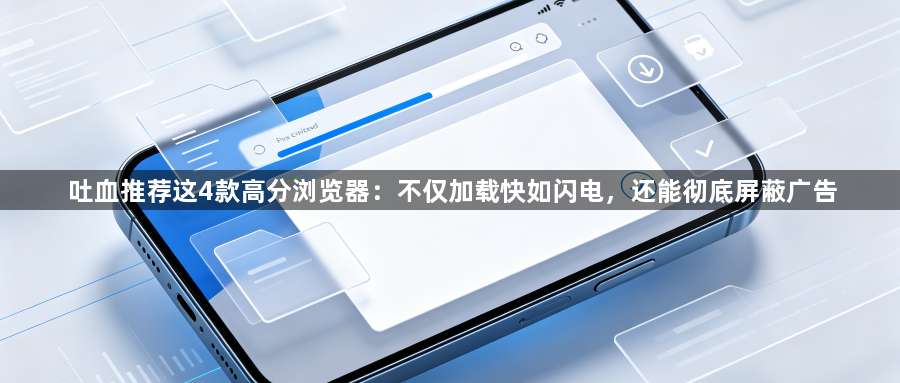 吐血推荐这4款高分浏览器：不仅加载快如闪电，还能彻底屏蔽广告1