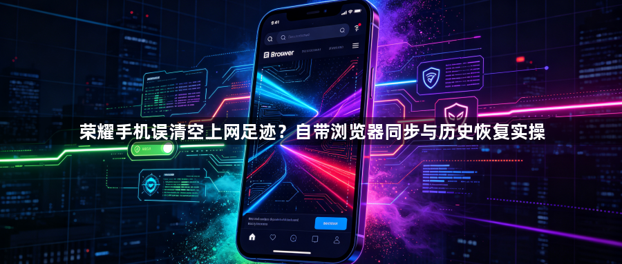 荣耀手机误清空上网足迹？自带浏览器同步与历史恢复实操1