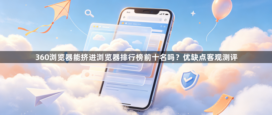 360浏览器能挤进浏览器排行榜前十名吗?优缺点客观测评1