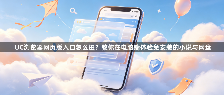 UC浏览器网页版入口怎么进？教你在电脑端体验免安装的小说与网盘1
