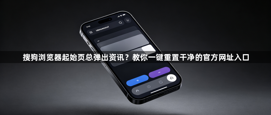 搜狗浏览器起始页总弹出资讯?教你一键重置干净的官方网址入口1
