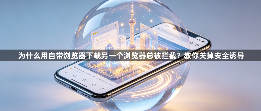为什么用自带浏览器下载另一个浏览器总被拦截?教你关掉安全诱导1