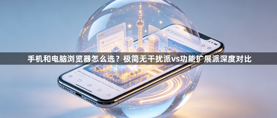 手机和电脑浏览器怎么选？极简无干扰派vs功能扩展派深度对比1