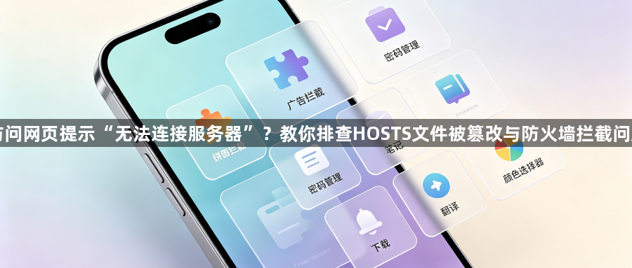 访问网页提示“无法连接服务器”？教你排查HOSTS文件被篡改与防火墙拦截问题1