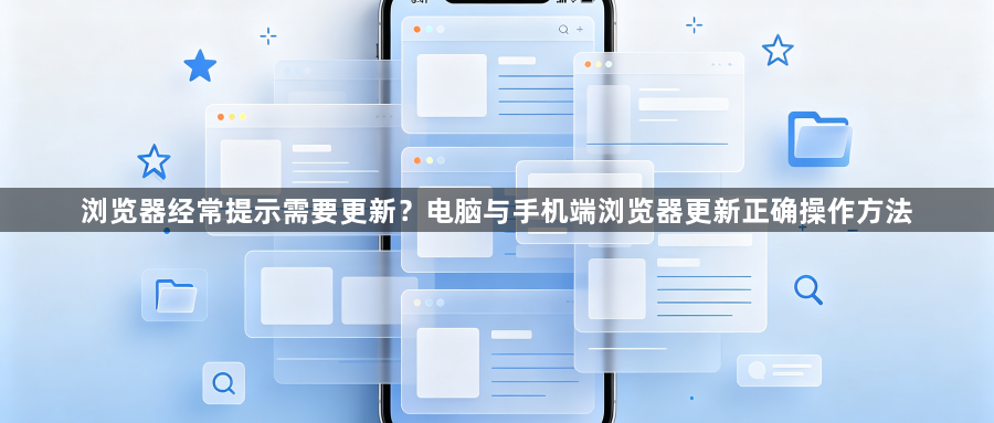 浏览器经常提示需要更新?电脑与手机端浏览器更新正确操作方法1