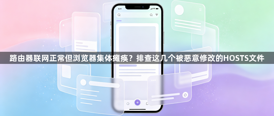 路由器联网正常但浏览器集体瘫痪?排查这几个被恶意修改的HOSTS文件1