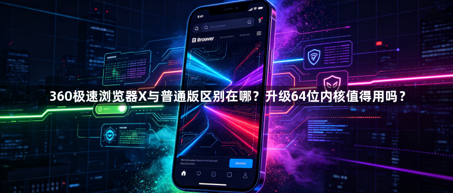 360极速浏览器X与普通版区别在哪？升级64位内核值得用吗？1