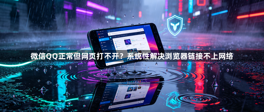 微信QQ正常但网页打不开？系统性解决浏览器链接不上网络1
