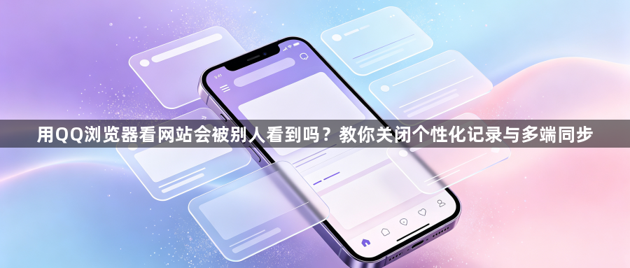 用QQ浏览器看网站会被别人看到吗？教你关闭个性化记录与多端同步1